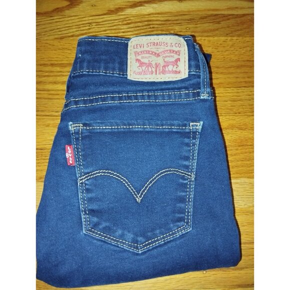 LEVI'S 710 Super Skinny Jeans Dark Blue Wash Size 25 - Picture 1 of 3